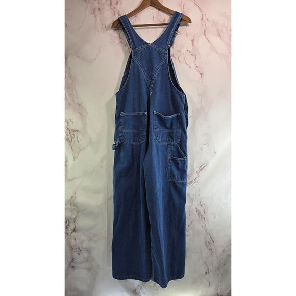 Carhartt Overalls Mens 34 Jean Vintage Bib Denim Carpenter Crop - Picture 4 of 12